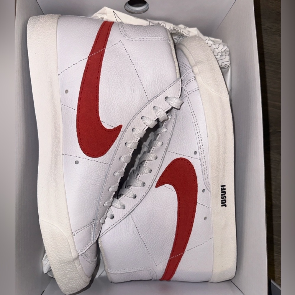 Nike Blazer Sneakers White and Red
